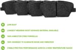 Ceramic Pads, 8pcs Brake Pads Brakes Kits 95-96 for Buick Riviera,94-96 for Cadillac DeVille,94-96 for Cadillac Eldorado,94-96 for Cadillac Seville,95-96 for Oldsmobile Aurora - Image 2