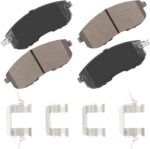 Ceramic Front Brake Pads Set Compatible with Nissan Altima/Cube/Juke/Sentra/Maxima/Versa/350Z,INFINITI G20/G35/I35/I30,Suzuki SX4,Automotive Replacement Brake Pads Front,Reliable Braking Power