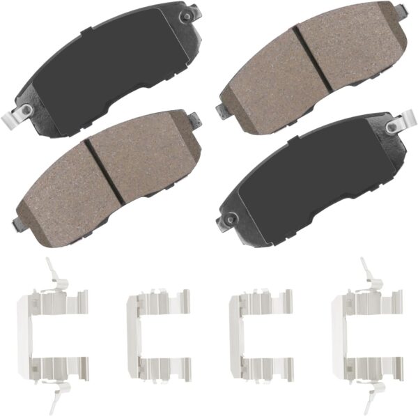 Ceramic Front Brake Pads Set Compatible with Nissan Altima/Cube/Juke/Sentra/Maxima/Versa/350Z,INFINITI G20/G35/I35/I30,Suzuki SX4,Automotive Replacement Brake Pads Front,Reliable Braking Power - Image 1