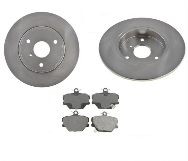 Front Disc Brake Rotors & Front Disc Brake Pads Replacement Parts For 2005 2006 2007 2008 2009 2010 2011 2012 2013 2014 2015 2016 Smart Car Smart Fortwo Front Disc Brake Rotor Kit - Image 1