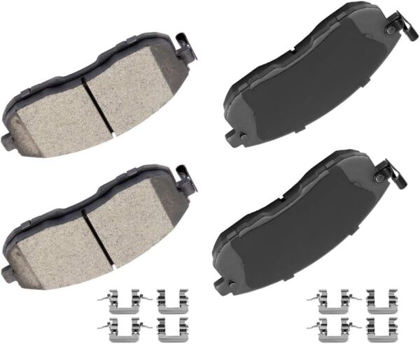Front Ceramic Disc Brake Pads Kit For Nissan 350Z 2003-2005, Altima 1993-2001, 2007-2013, Juke 2011-2017, Maxima 1989-2001, Sentra 2002-2012 (4PCS) - Image 1