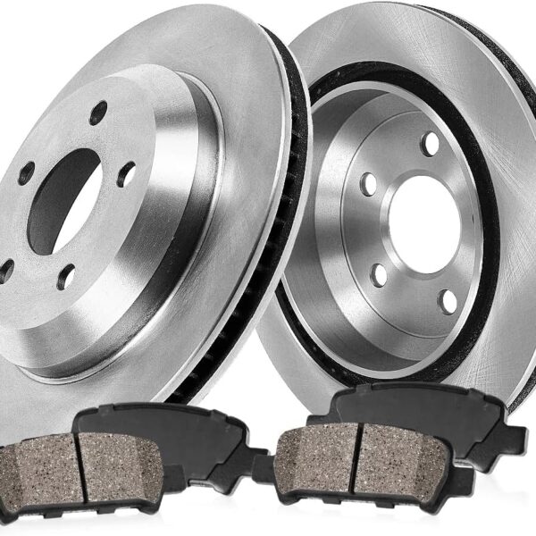 Front Brake Kit for 2003-08 Toyota Corolla Matrix Pontiac Vibe Front Brakes Rotors Semi-Metallic Brake Pads 2004 2005 2006 2007 2008 Replacement