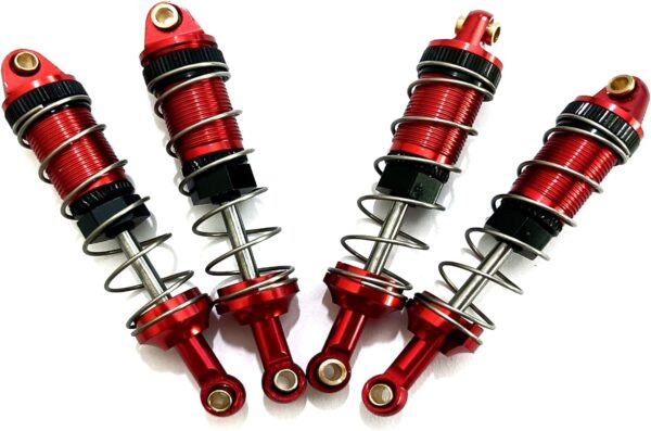 4-Pack RC Car Shock Absorbers Metal Shocks Damper Compatible with MJX Hyper Go 16207 16208 16209 16210 H16BM H16GT H16DR 1/16 Scale RC Car Upgrades Part - Image 1