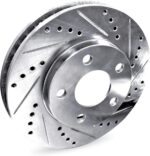 Front Brake Kit For 2004-2009 Toyota Prius| Drilled Slotted Brake Rotors| Ceramic Brake Pads and Rotors Kit - Image 2