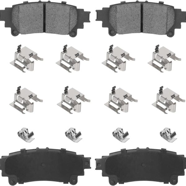 4PCS Rear Ceramic Brake Pads Fit for Toyota Highlander 2014-2019 for Toyota Sienna 2011-2020 for Prius V 2012-2017for Lexus RX350 2010-2015