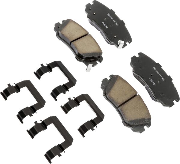 Professional 17D1421CHF1 Ceramic Front Disc Brake Pad Kit with Clips - Image 1