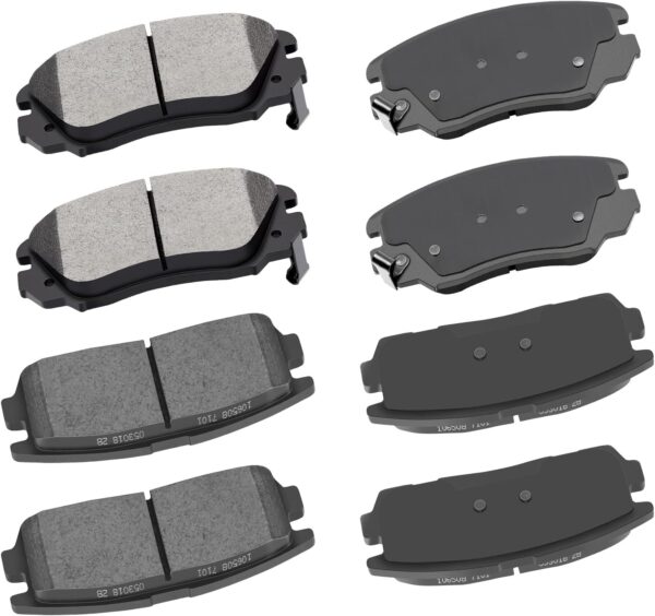 Front Rear Ceramic Brake Pads Kits 8pcs fit For 2010-2017 For Chevrolet Equinox,2010-2017 For GMC Terrain - Image 1