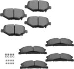 Front Rear Disc Ceramic Brake Pad Set w/Hardware For Ford For Explorer/For Flex/For Special Service Police Sedan/For Taurus, For Lincoln MKS/MKT