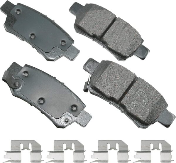 Ultra-Premium Ceramic Rear Disc Brake Pads, GREY - Image 1