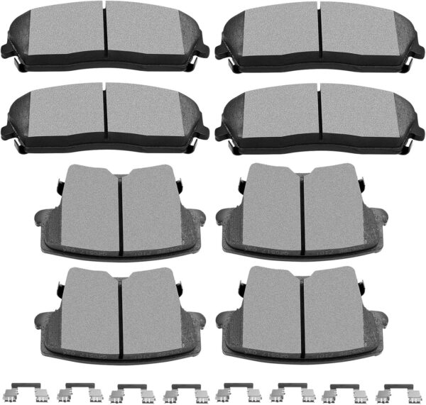 Ceramic Brake Pads 8pcs Front Rear Set Fit For 2005-2020 For Chrysler For 300,2009-2020 For Dodge For Challenger,2006-2018 2020 For Dodge For Charger,2005-2008 For Dodge For Magnum - Image 1