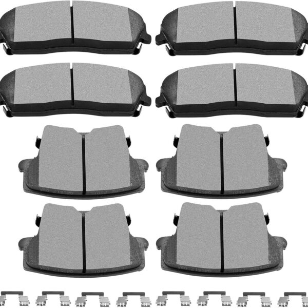 Ceramic Brake Pads 8pcs Front Rear Set Fit For 2005-2020 For Chrysler For 300,2009-2020 For Dodge For Challenger,2006-2018 2020 For Dodge For Charger,2005-2008 For Dodge For Magnum