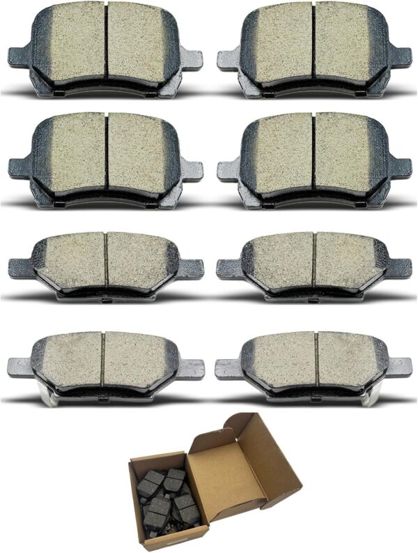 Brake Pads Sets Fit For Chevrolet Cobalt 2008,For Chevrolet For Malibu 2004-2012,For Pontiac G5 2007-2009,For Pontiac G6 2006-2010,For Saturn Aura 2007-2009  Front Rear Ceramic Brake Pads - Image 1