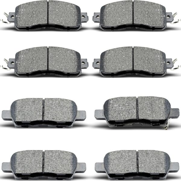 8pcs Front Rear Ceramic Brake Pads Sets Fit For 2013 2014 2015 2016 2017 2018 2019 2020 2021 2022 For Nissan Altima
