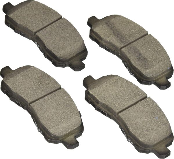 Blue Ceramic Disc Brake Pad Set w/Hardware- Compatible with Select Chrysler 200; Dodge Avenger, Caliber, Stratus; Jeep Compass, Patriot; Mitsubishi Eclipse, Lancer, Outlander +More; FRONT - Image 1